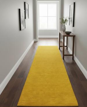 Marigold Modern Solid 3X8 Gabbeh Oriental Runner Rug