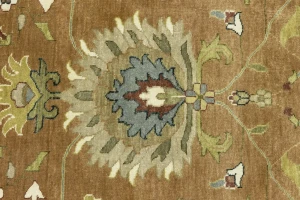 Light Rust Floral 10x14 Osh Chobi Oriental Area Rug