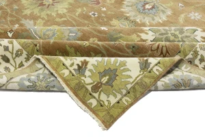 Light Rust Floral 10x14 Osh Chobi Oriental Area Rug