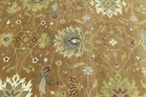 Light Rust Floral 10x14 Osh Chobi Oriental Area Rug