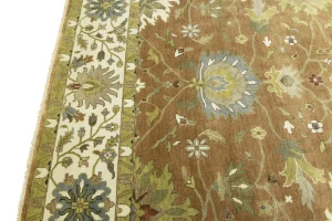 Light Rust Floral 10x14 Osh Chobi Oriental Area Rug