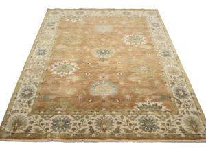 Rust Orange Floral 8x10 Osh Chobi Oriental Rug