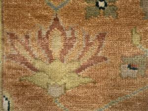 Rust Orange Floral 8x10 Osh Chobi Oriental Rug