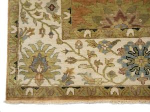 Rust Orange Floral 8x10 Osh Chobi Oriental Rug