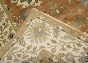 Rust Orange Floral 8x10 Osh Chobi Oriental Rug