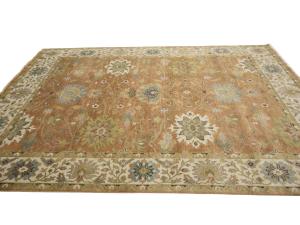 Rust Orange Floral 8x10 Osh Chobi Oriental Rug