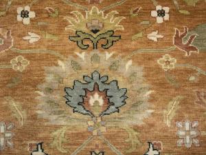 Rust Orange Floral 8x10 Osh Chobi Oriental Rug