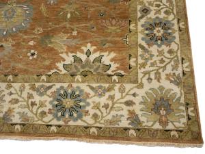 Rust Orange Floral 8x10 Osh Chobi Oriental Rug