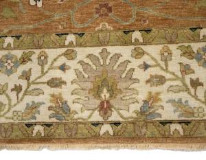 Rust Orange Floral 8x10 Osh Chobi Oriental Rug