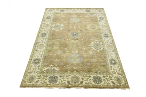 Light Rust Floral 6x9 Osh Chobi Oriental Rug