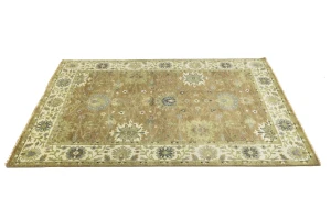 Light Rust Floral 6x9 Osh Chobi Oriental Rug