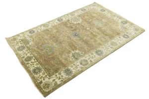 Light Rust Floral 5x8 Osh Chobi Oriental Rug