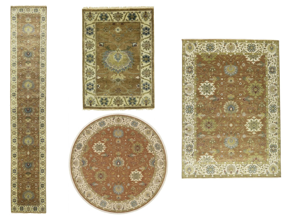 Rust Orange Floral Osh Chobi Oriental All Size