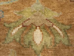 Rust Orange Floral 8X8 Osh Chobi Oriental Square Rug