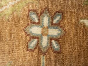 Rust Orange Floral 8X8 Chobi Oriental Round Rug