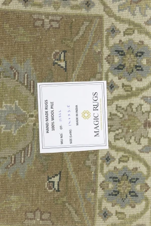 Rust Orange Floral 2'5X14'0 Osh Chobi Oriental Runner Rug