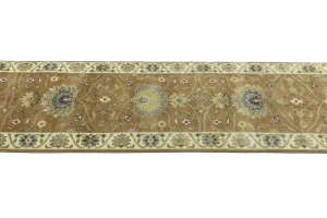 Rust Orange Floral 3X10 Osh Chobi Oriental Runner Rug