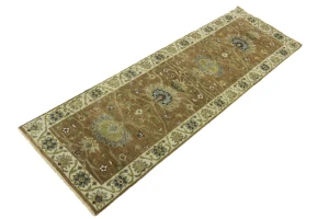 Light Rust Floral 2'6X7'10 Osh Chobi Oriental Runner Rug