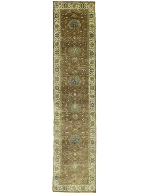 Light Rust Floral 3x12 Osh Chobi Oriental Runner Rug