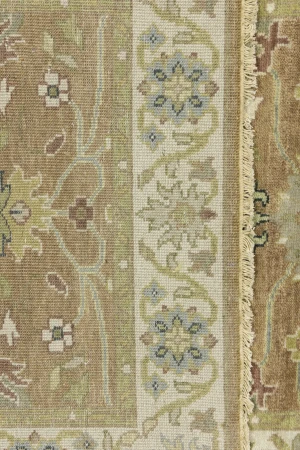 Light Rust Floral 3x12 Osh Chobi Oriental Runner Rug