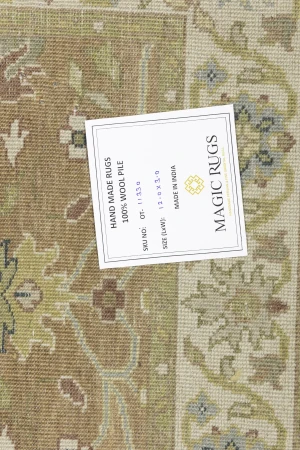 Light Rust Floral 3x12 Osh Chobi Oriental Runner Rug