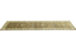 Light Rust Floral 3x12 Osh Chobi Oriental Runner Rug