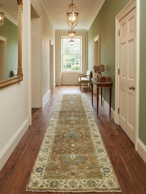 Rust Orange Floral 3x13 Osh Chobi Oriental Runner Rug