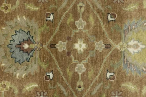 Light Rust Floral 3x12 Osh Chobi Oriental Runner Rug