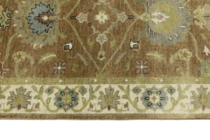 Light Rust Floral 3x12 Osh Chobi Oriental Runner Rug