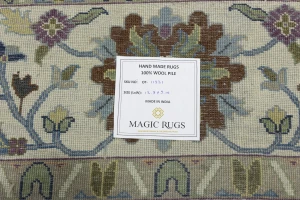 Cream Floral 10X14 Osh Chobi Peshawar Oriental Rug
