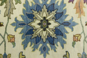 Cream Floral 10X14 Osh Chobi Peshawar Oriental Rug