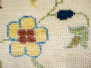 Ivory Floral Traditional 9x12 Chobi Oriental Rug