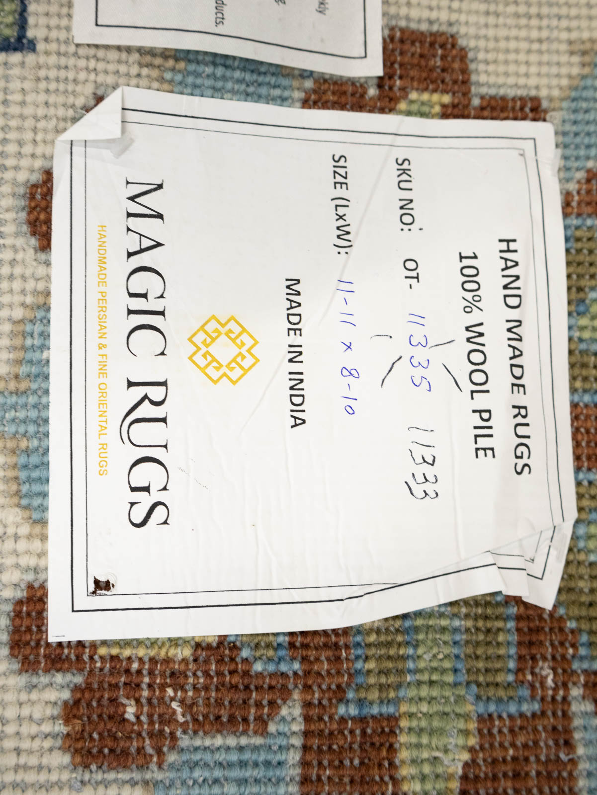 Ivory Floral Traditional 9x12 Chobi Oriental Rug