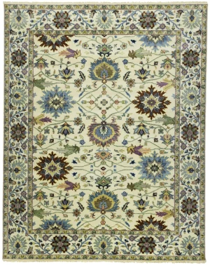 Cream Floral Traditional 8X10 Osh Chobi Oriental Rug