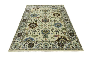 Cream Floral Traditional 8X10 Osh Chobi Oriental Rug