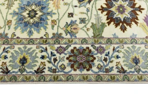Cream Floral Traditional 8X10 Osh Chobi Oriental Rug