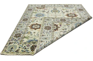 Cream Floral Traditional 8X10 Osh Chobi Oriental Rug