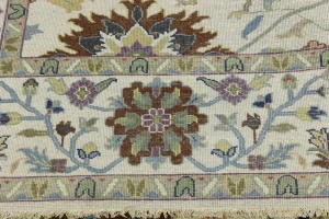 Cream Floral Traditional 8X10 Osh Chobi Oriental Rug