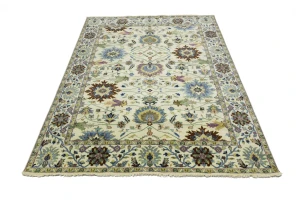 Cream Floral Traditional 8X10 Osh Chobi Oriental Rug