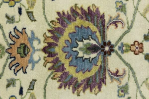 Cream Floral Traditional 8X10 Osh Chobi Oriental Rug
