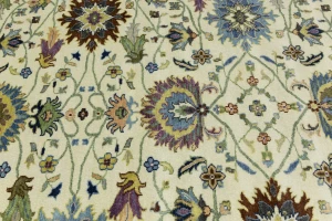 Cream Floral Traditional 8X10 Osh Chobi Oriental Rug