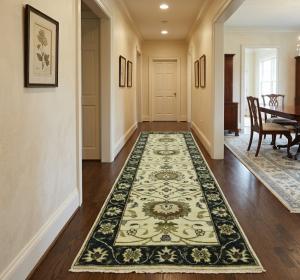 Cream Floral 2'5X8 Osh Chobi Peshawar Oriental Runner Rug