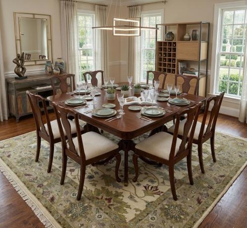 8'1 x 7'11 Osh Chobi Hand Knotted Floral Wool Square Rug