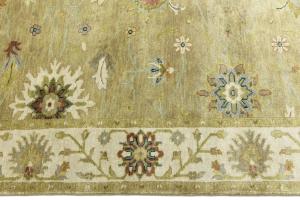 Tan Floral Traditional 5X8 Osh Chobi Peshawar Oriental Rug