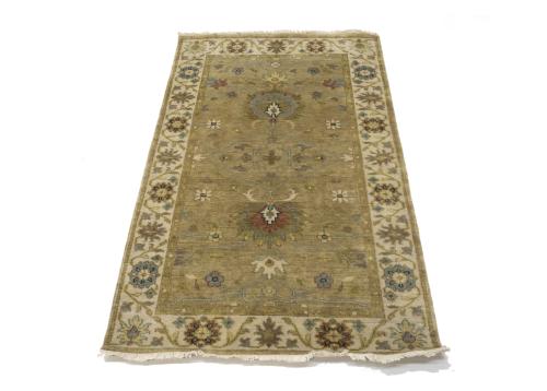 Tan Floral Osh Chobi Peshawar Oriental All Size