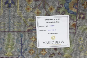 Silver Floral Traditional Oushak Chobi Oriental All size