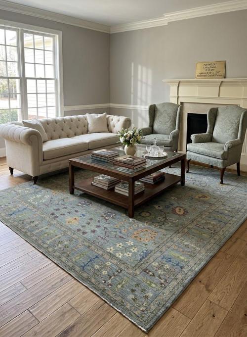 Muted Colors Floral 9X12 Traditional Oushak Chobi Oriental Rug