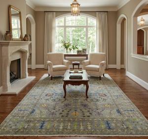 Muted Colors Floral 8X11 Oushak Chobi Oriental Rug