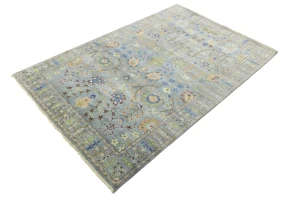 Muted Colors Floral 6X9 Oushak Chobi Oriental Rug