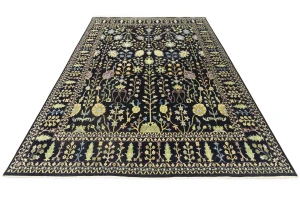 Black Floral Osh Chobi Oriental All Size